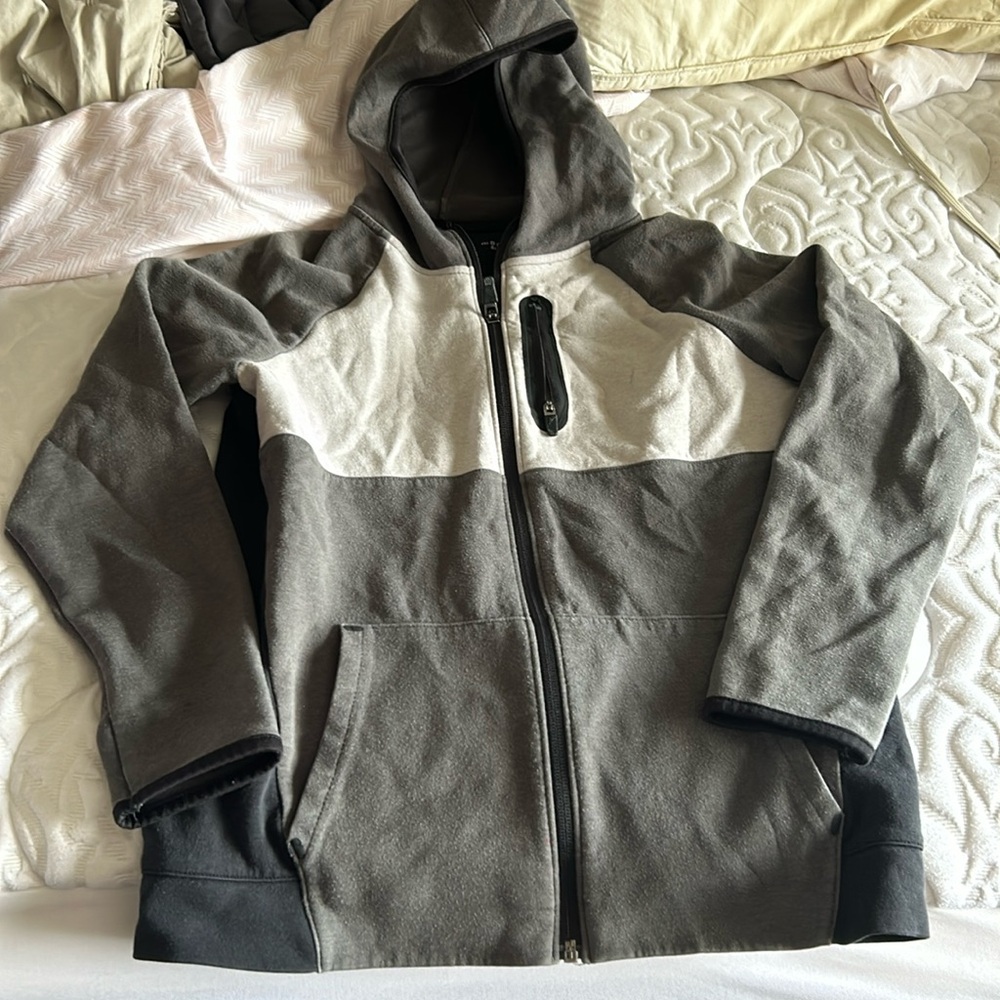 Old Navy Active Black & Gray Jacket - 10/12 large